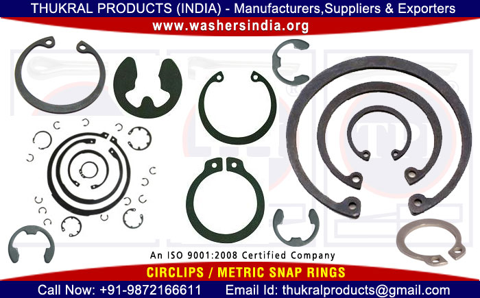 circlips metric snap rings manufacturers exporters suppliers distributors in India Punjab Ludhiana