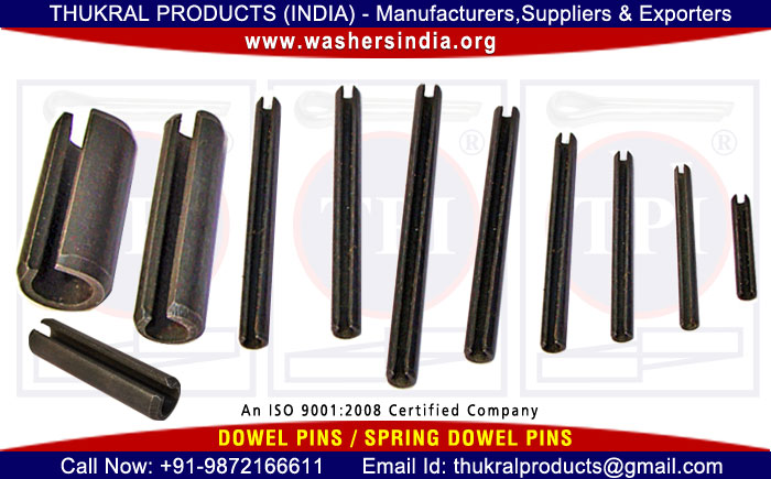 dowel pins spring dowel pins manufacturers exporters suppliers distributors in India Punjab Ludhiana