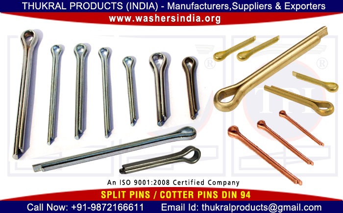 split pins cotter pin din 94 manufacturers exporters suppliers distributors in India Punjab Ludhiana