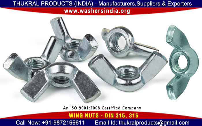 wing nuts din 315 win nut din 316 wing nuts manufacturers exporters suppliers distributors in India Punjab Ludhiana